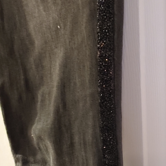 Black, sequin trim jeans - Picture 2 of 2